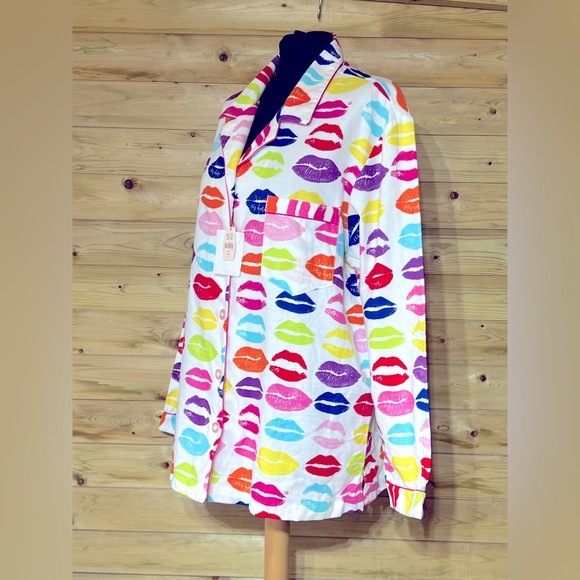 Victorias Secret bright heart print pyjamas top large - Picture 3 of 12